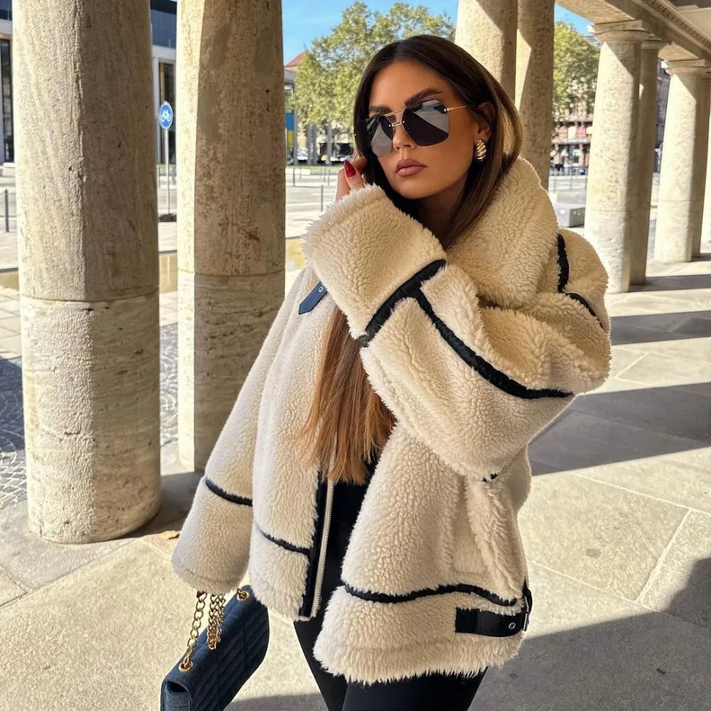veste en fourrure d'agneau