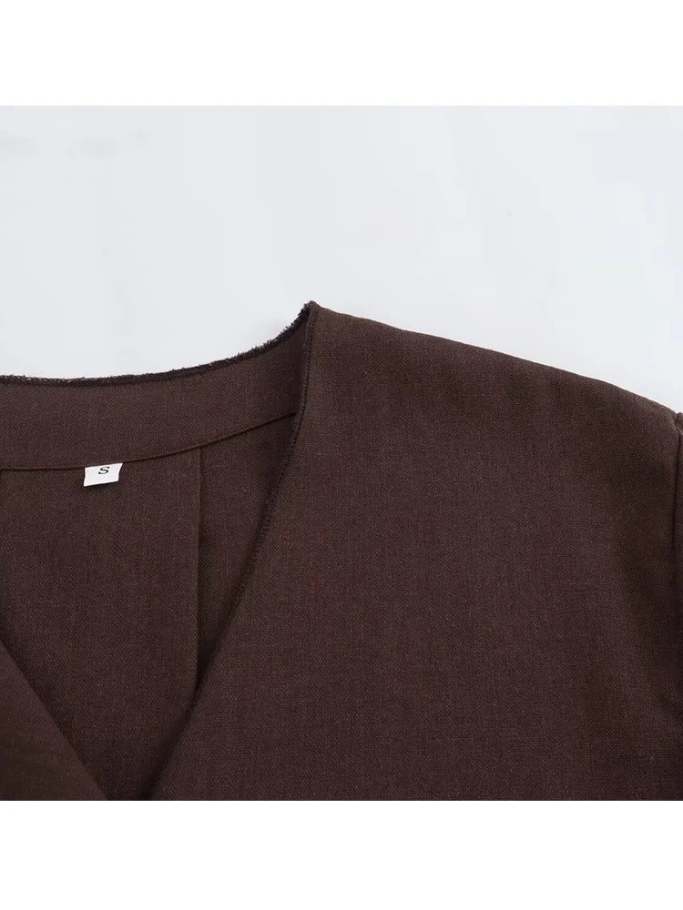 Ensemble 2 pièces en lin pour femme