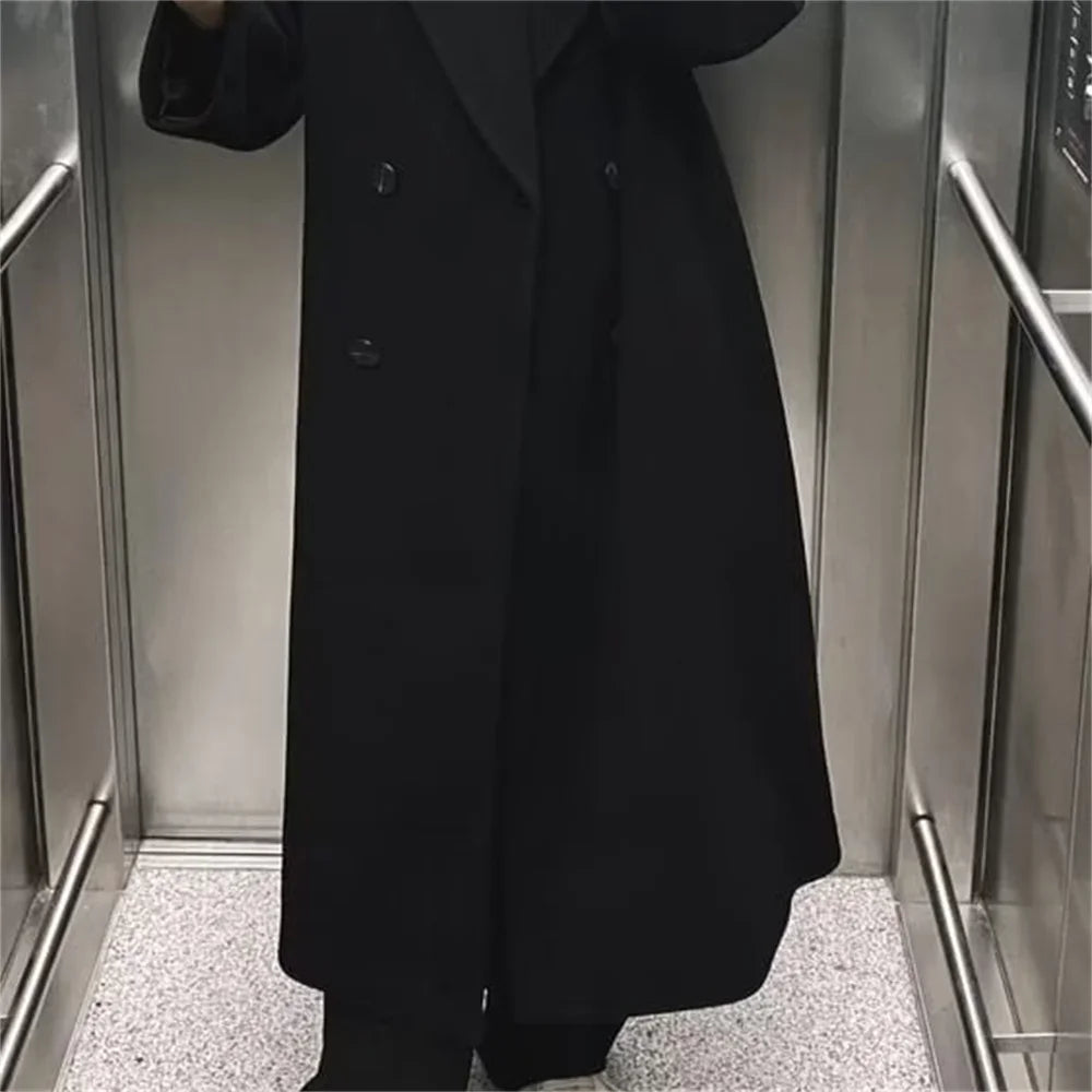 Manteau long en laine doux