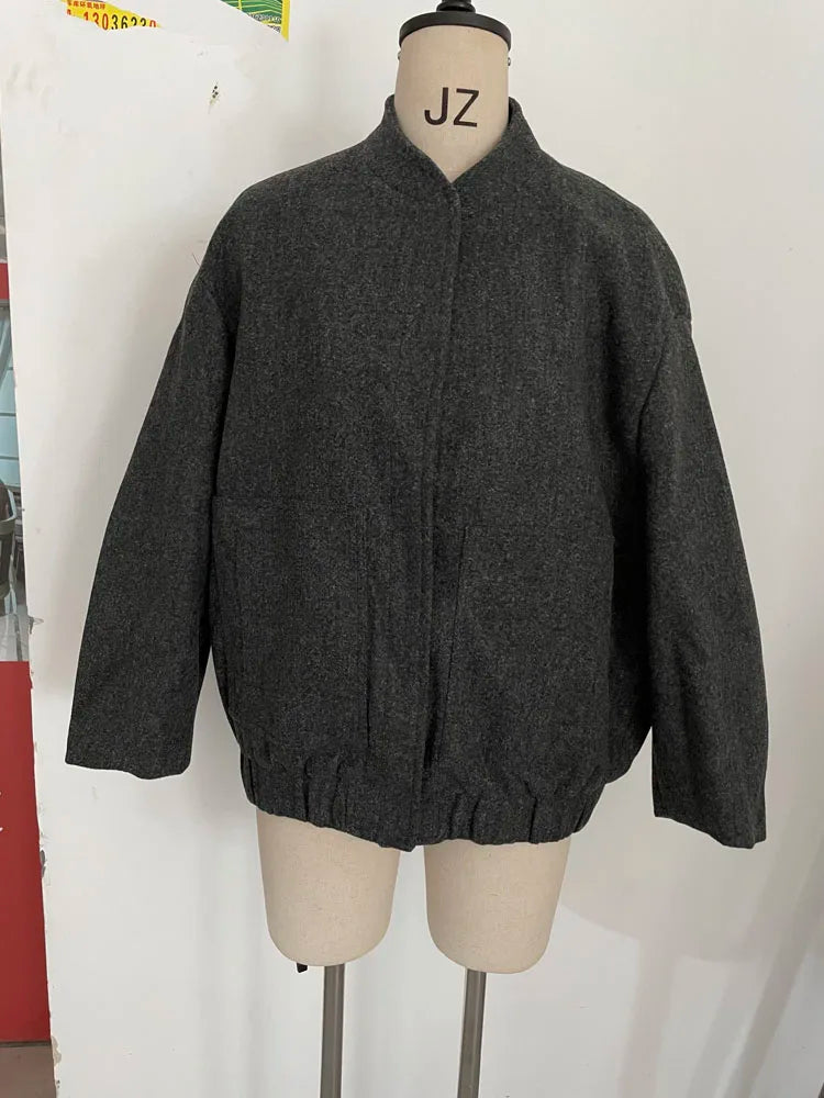 Veste Bombardier Surdimensionnée à Manches