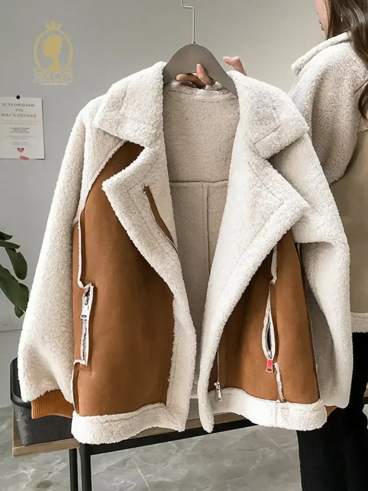Veste en poile d'agneau
