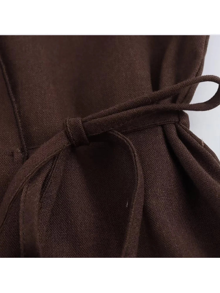 Ensemble 2 pièces en lin pour femme