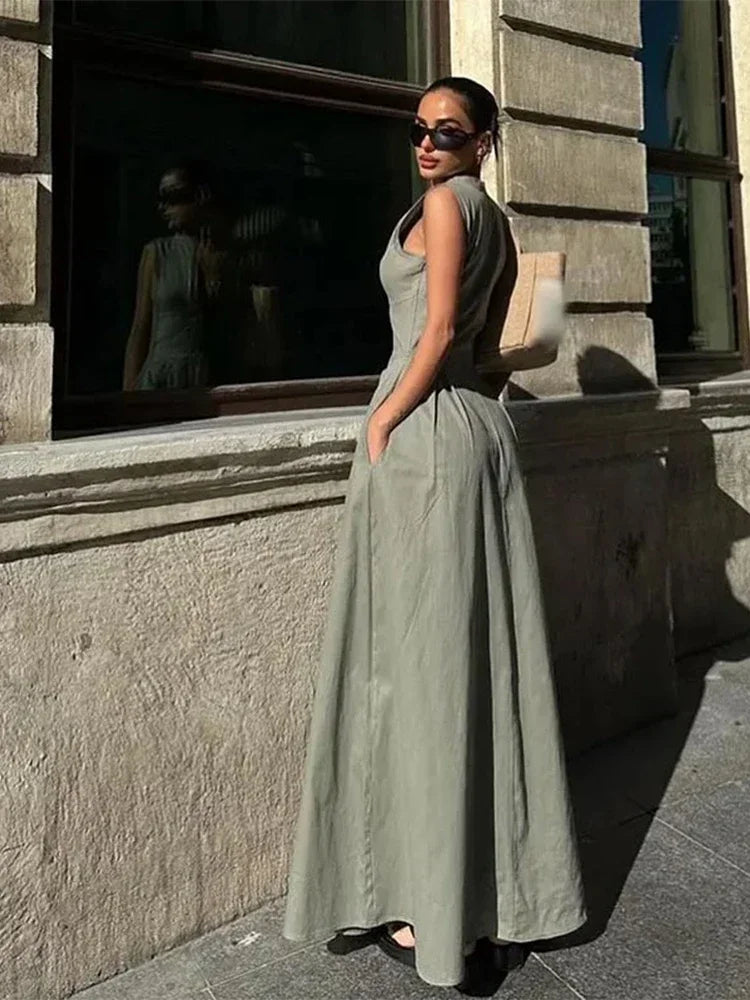Robe très Elégante en coton et lin