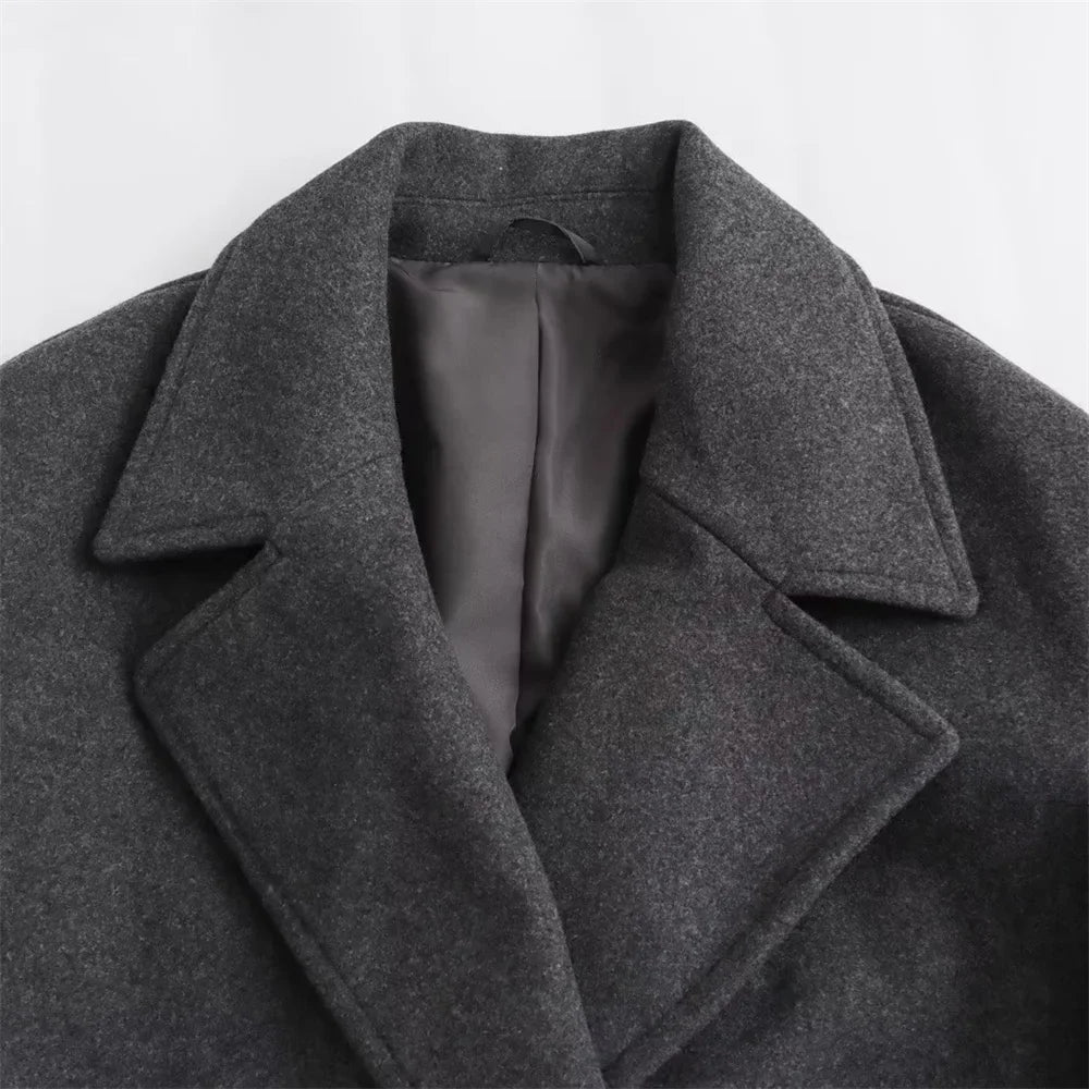 Manteau long en laine doux
