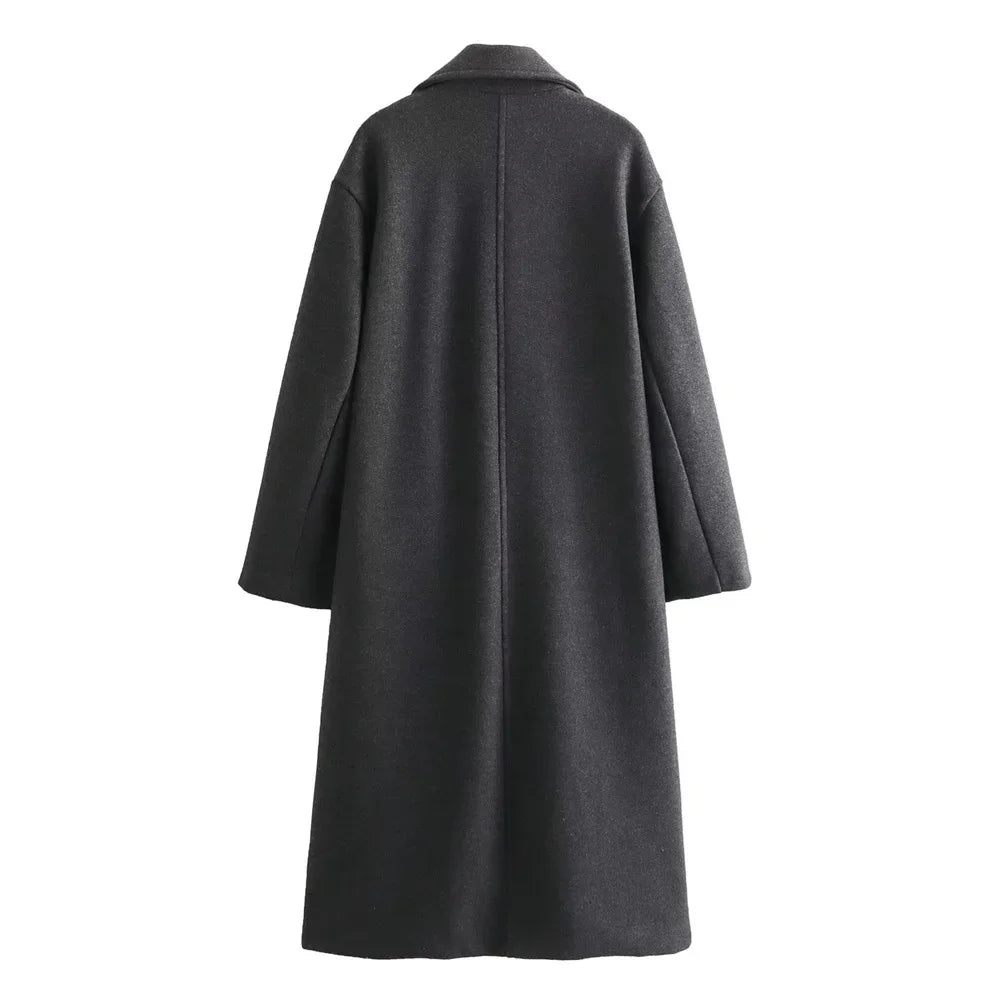 Manteau long en laine doux