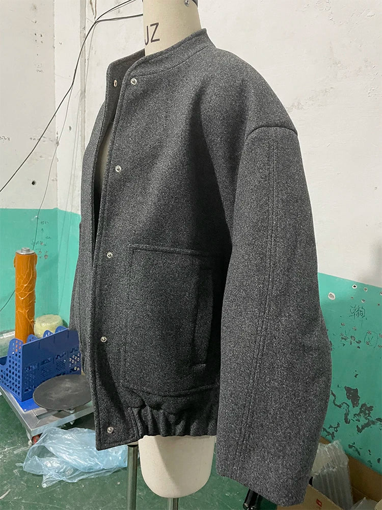 Veste Bombardier Surdimensionnée à Manches